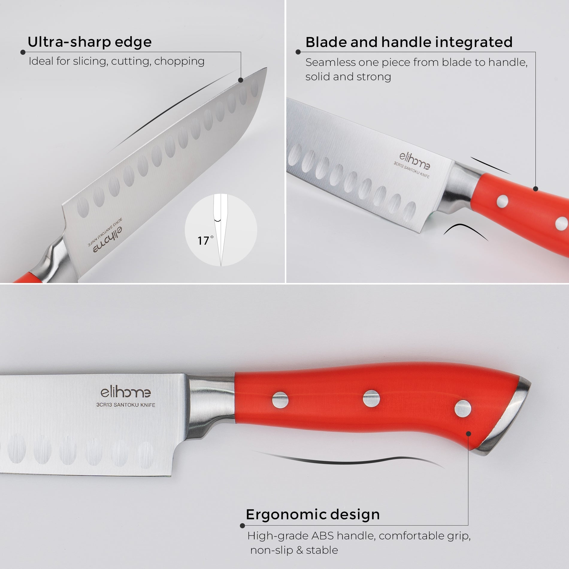5 Piece Professional Kitchen Knife Set DC-Powered by People