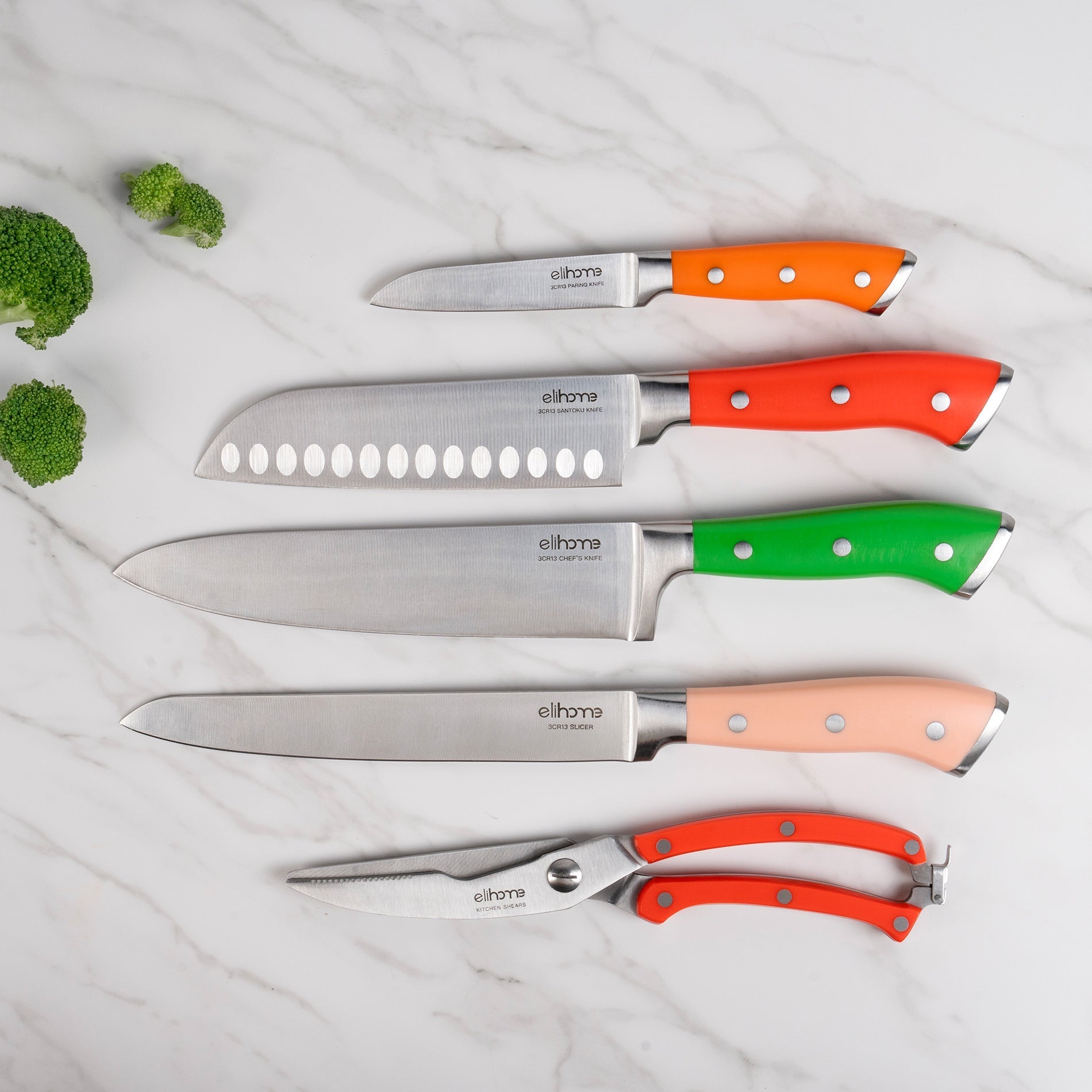 5 Piece Professional Kitchen Knife Set DC-Powered by People